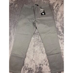 Under 5'10 Mens Core Stretch Chino Charcoal Grey Pants 34x28 Short King Tailored